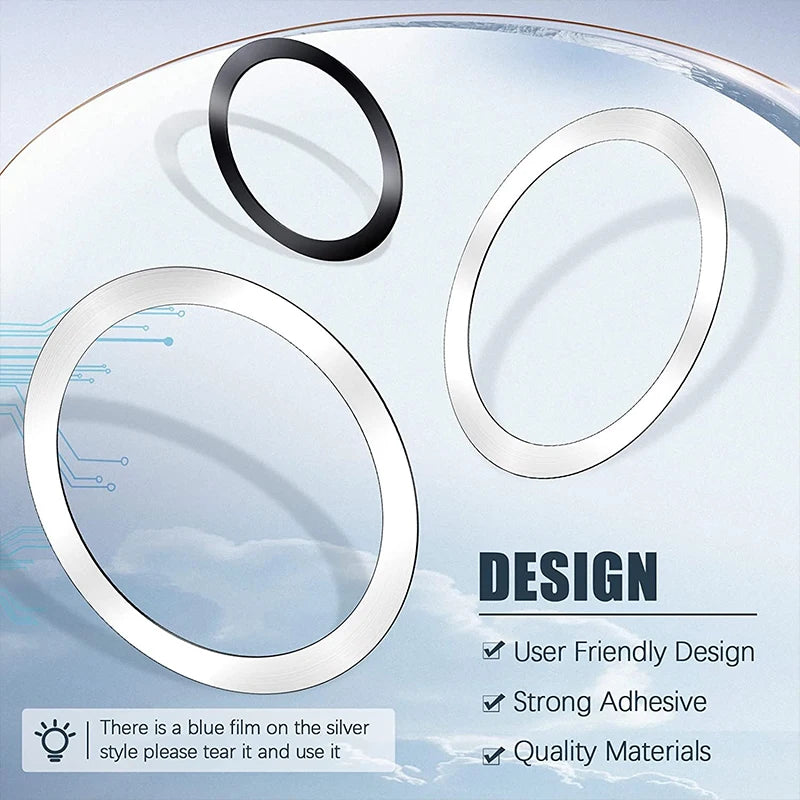 Universal Magnetic Metal Plate Ring Car Magnet Phone Holder Magsafe Wireless Charger Iron Sheet Sticker Car Accessories Interior