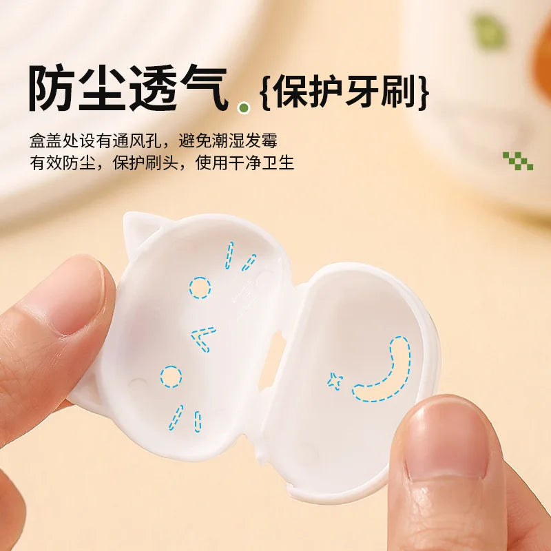 Household portable cartoon toothbrush protective cover, toothbrush storage, travel brush head cover, toothbrush protective cap