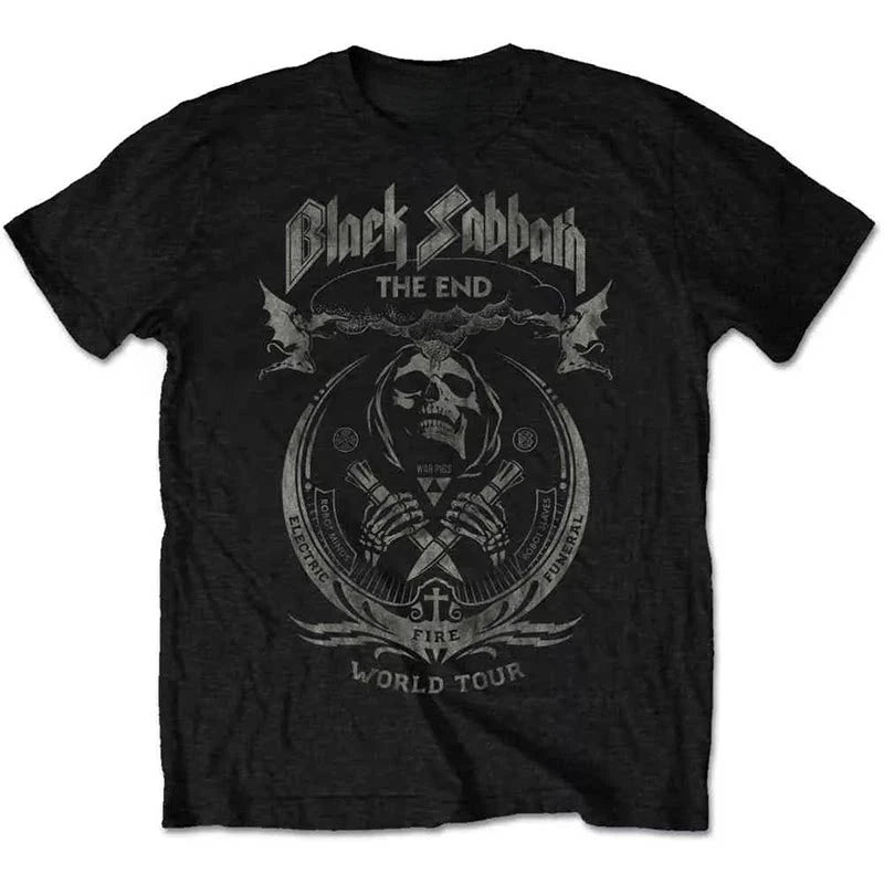 Black Sabbath Band Photo Casual T-shirt Men's and Women's Luxury Band Brand Top 2026 New