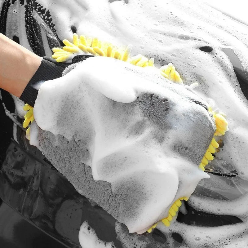 Ultra-Luxury Microfiber Car Wash Gloves Car Cleaning Tool Wheel Brush Multi-function Cleaning Brush Detailing