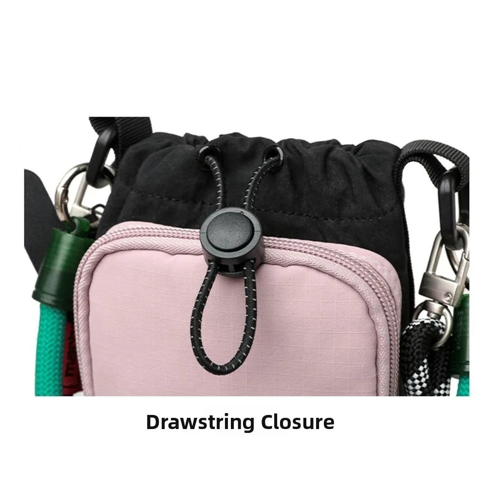 Lightweight Travel Crossbody Bag Waterproof Large Capacity Drawstring Bucket Bag Quick-drying Drawstring Closure