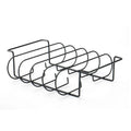 LMETJMA BBQ Rib Racks Non-Stick Coated Steel Roasting Barbecue Meat Roasting Grilling Stand Holds 4 Rib Rack For Gas Grill JT25t