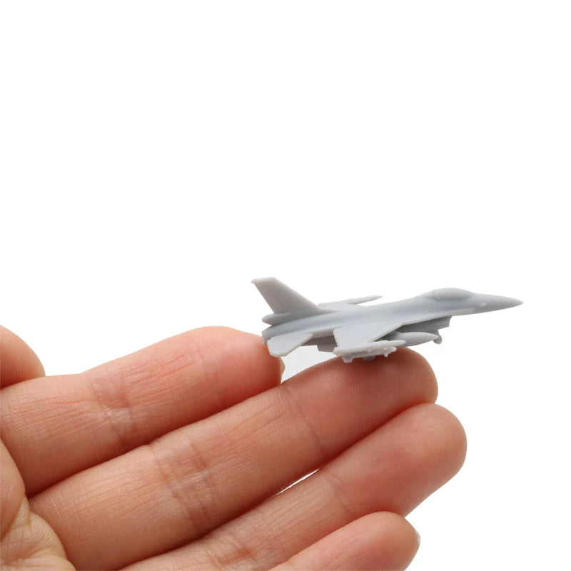5PCS F-16C Fighting Falcon Resin Fighter Aircraft Battle-plane 1/2000 1/700 1/350 Length 6mm 21mm 42mm Mini Aeroplane Model