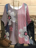 Plus Size 1XL-5XL New Spring Summer Women's Fashion Printed Round Neck Short Sleeved Tops T-shirt Women Casual Tops Clothing