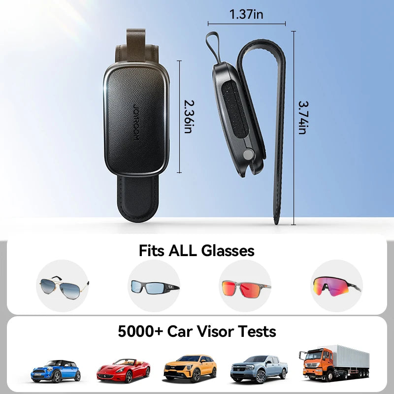 Joyroom Car Sunglasses Holder Universal Car Sun Visor Eyeglass Holder Glasses Clip Card Ticket Storage Clip For Car Accessories
