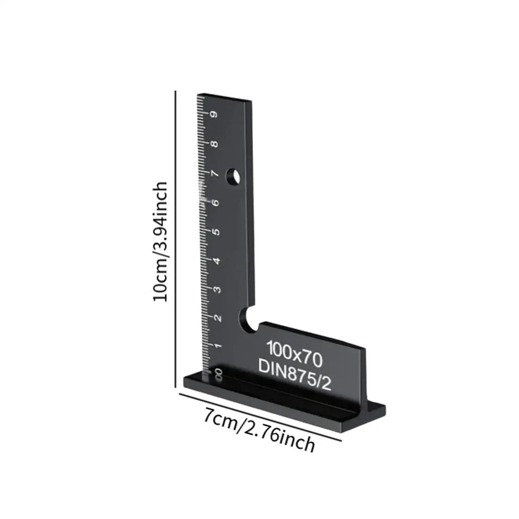 Metric Metal L Square Ruler High Precision Right Angle Measuring Tool for Machinist and Carpenter Applications