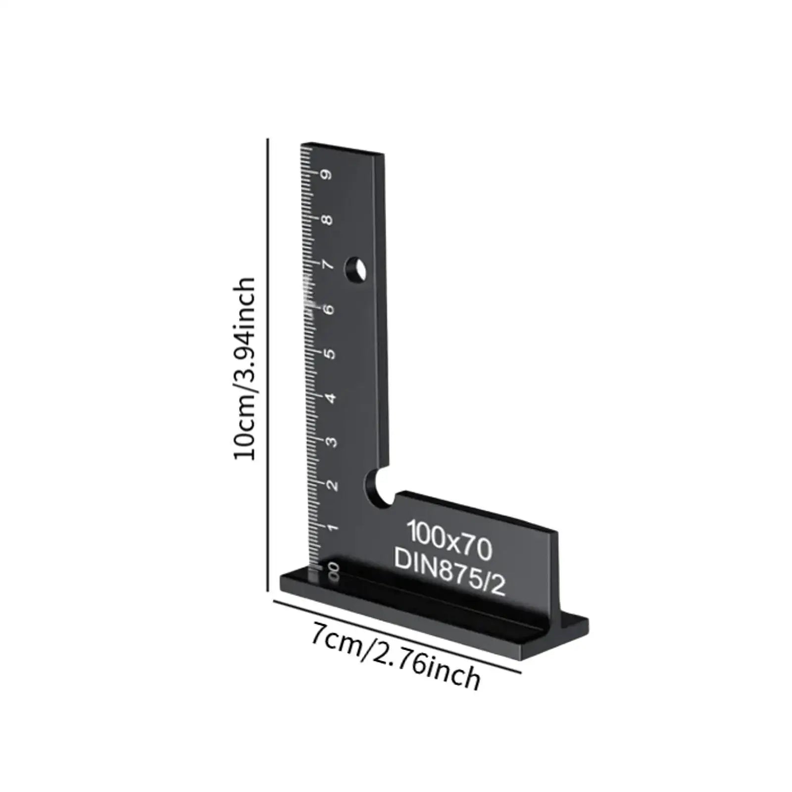 Metric Metal L Square Ruler High Precision Right Angle Measuring Tool for Machinist and Carpenter Applications