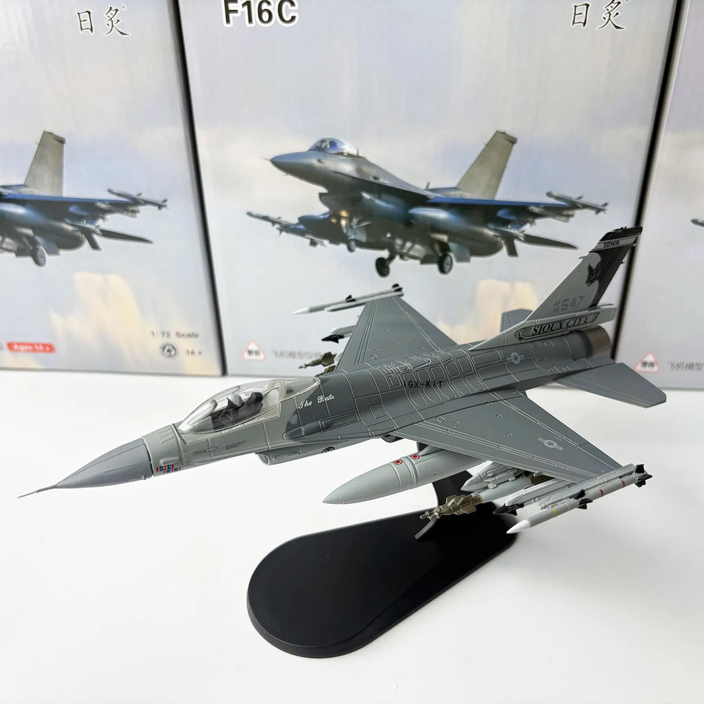 1/72 U.S. Air Force F-16C Fighter Model F16 Black Bat Squadron Diecast Finished Military Plane Model Collection Ornament