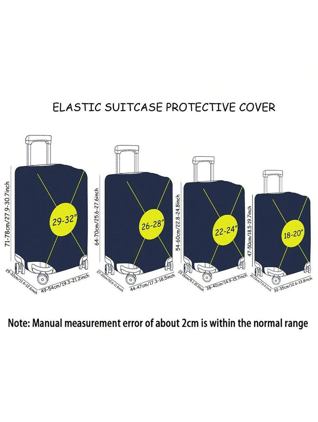 Cartoon Tilted Giraffe Print Luggage Cover, Suitable for 18-32 Inch Luggage Cover, Suitcase Protector, Travel Accessories
