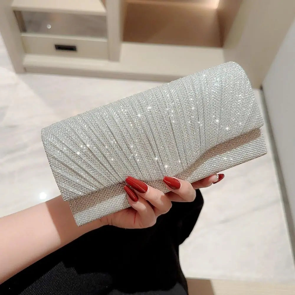 Ladies Shiny Clutch Fashionable Fashion Elegant Purse Evening Clutch Bag Glossy Gold Envelope Bag For Red Carpet Events Weddings