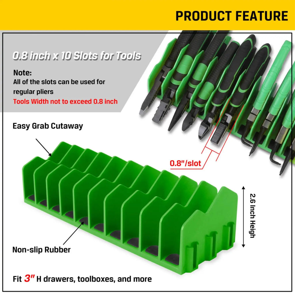 Plier Organizer Box 10 slot Plier Storage Holder Tools Set Drawer Toolbox Storage Rack For Cutters Hammers Hand Tools
