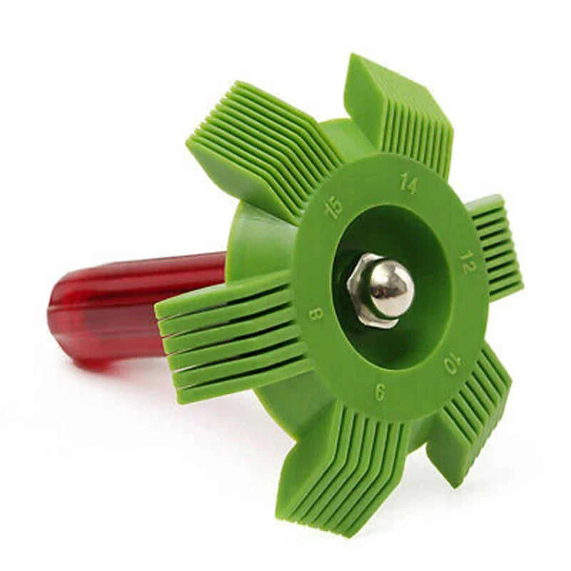 Air Conditioner Fin Comb FCR6 Tool Kit AC Evaporator Condenser Radiator Straightener Repair & Clean Brush