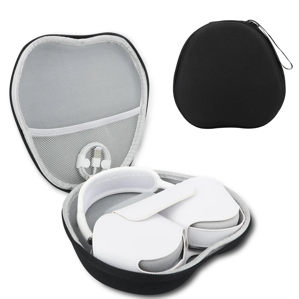 For AirPods Max Hard Case Supports Sleep Mode,Smart Shell Designed for AirPods Max with Mesh Pocket, Portable Carry Travel Cover