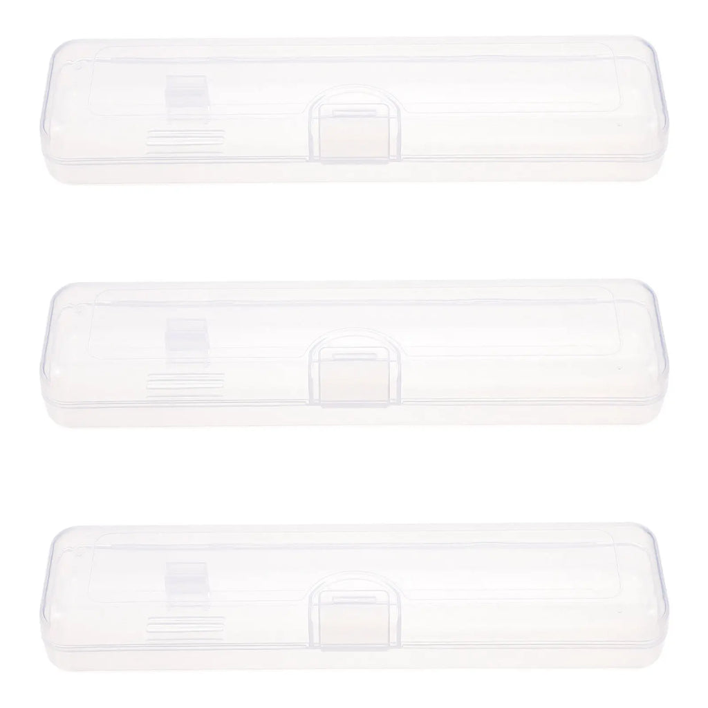 3Pcs Portable Toothbrush Case Set PP Travel Toothbrush Storage Box Compact Toothpaste Holder for Outdoor Trip Business Gift