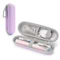 Waterproof Toothbrush Case for Oral-B/Philips - Secure Elastic Straps and Breathable Mesh Storage, Compact PU Travel Organizer