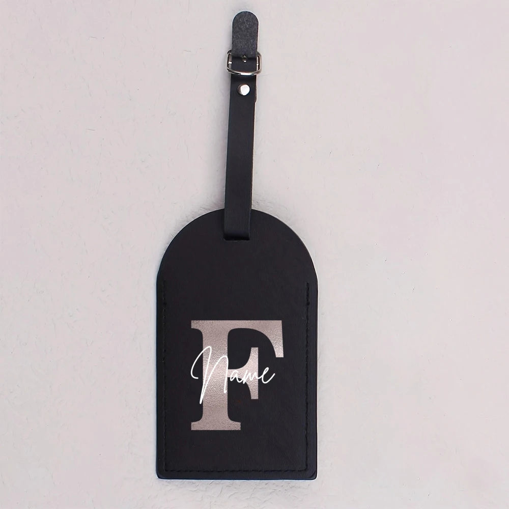Personalised Monogram Luggage Tag PU Leather for Suitcase Baggage Handbag Tags Travel Bag Suitcase Label Tag Best Gift