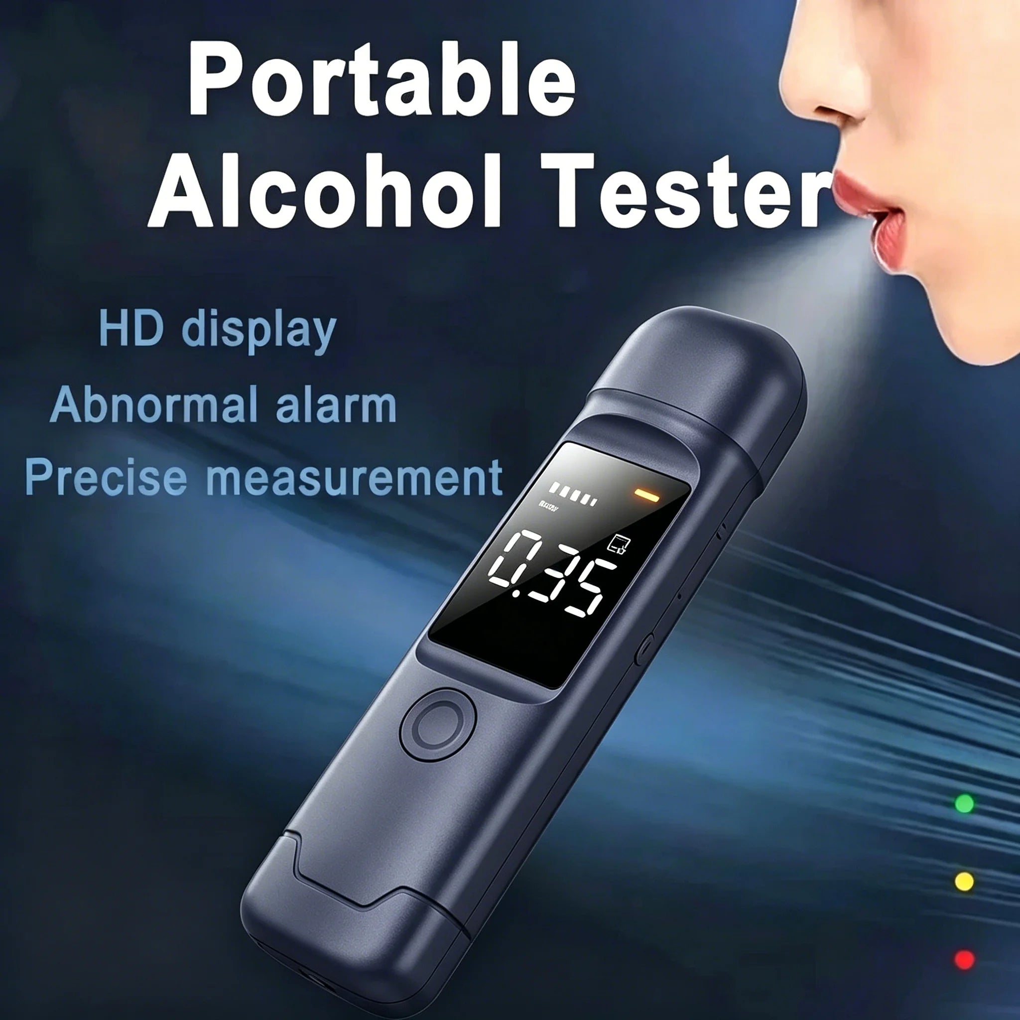 Portable Digital Alcohol Tester, High-capacity and Compact Breathalyzer, Essential for Gatherings and Business Trips