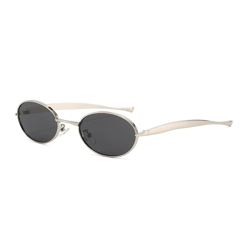Hiking 1/3pcs New Small Oval Anti Light Glasses 2025 Women Y2K Metal Frame Luxury Brand Shades Fashion Punk Popular Eyewear