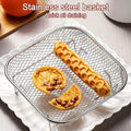 Air Fryer Rack Stainless Steel Stackable Grill No flipping easy clean filtered oil draining grill for Household air fryer