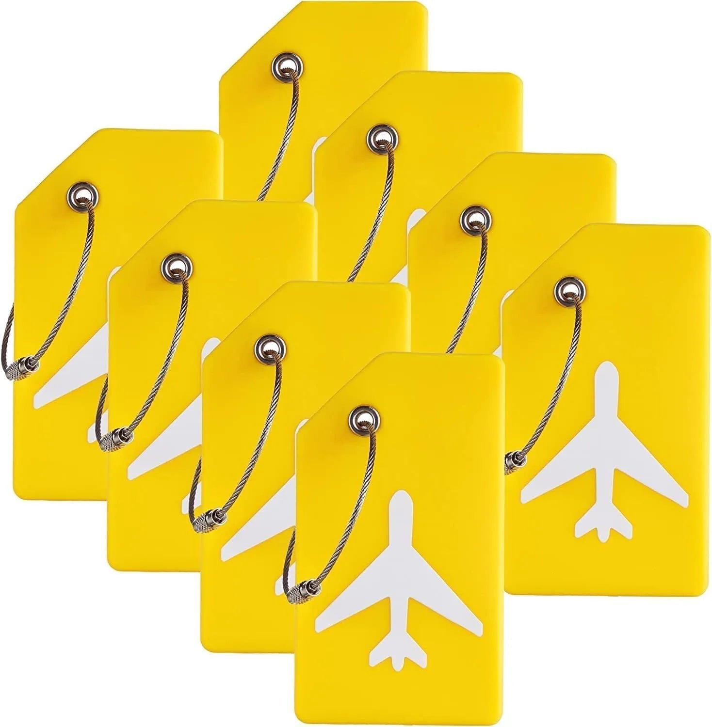 8PCS Women Men Travel Accessories Silicon Luggage Tags Suitcase ID Name Address Holder Baggage Tag Unisex Airplane Labels