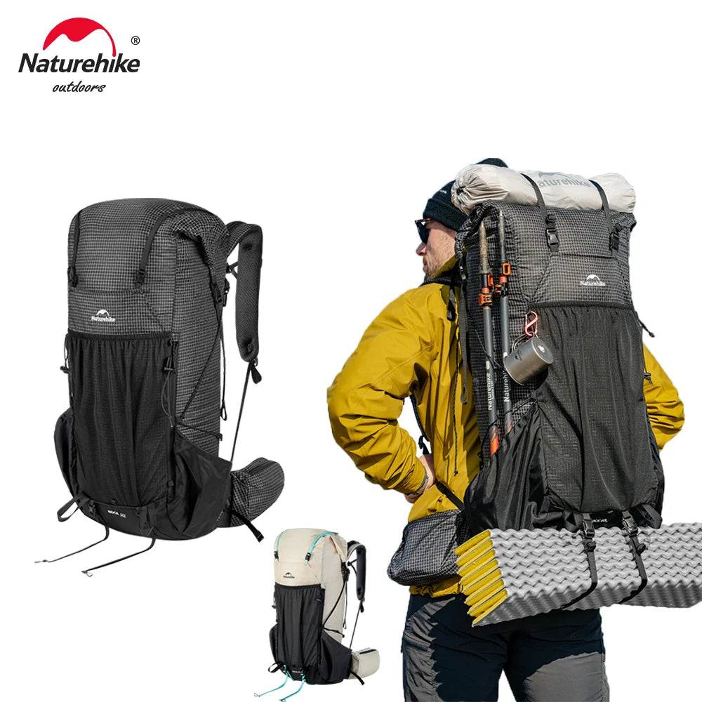 Naturehike Rock 2.0 Outdoor 30L 45L 60L Frame Backpack Travel Large Capacity Hiking Waterprof Mochila Aluminum Rain Cover Climb