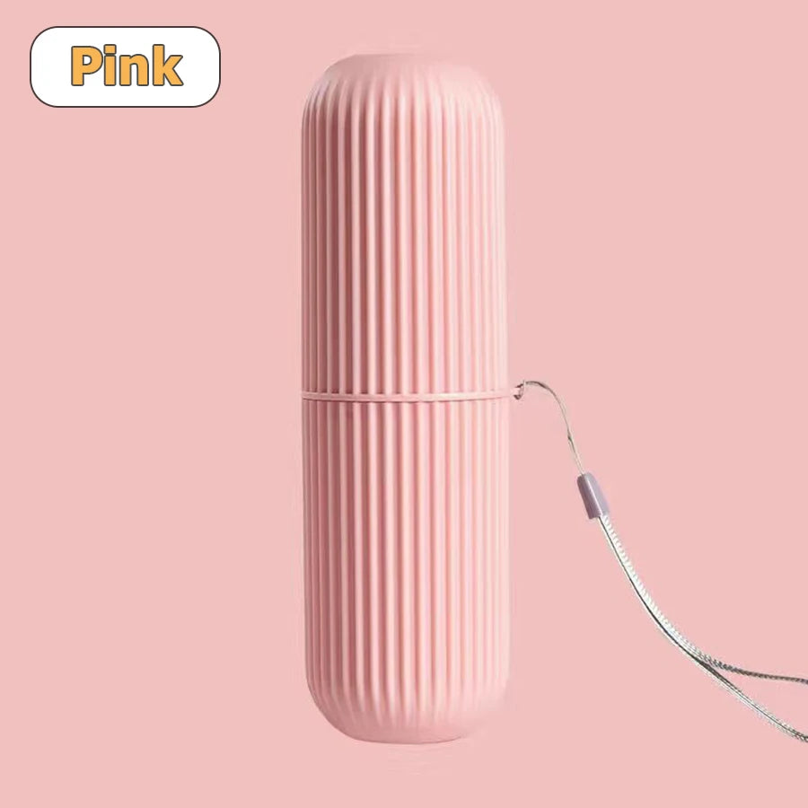 Detachable Plastic Circular Thread Toothbrush Toothpaste Cup Case Box Holder Container for Daily Household Outdoor Travel