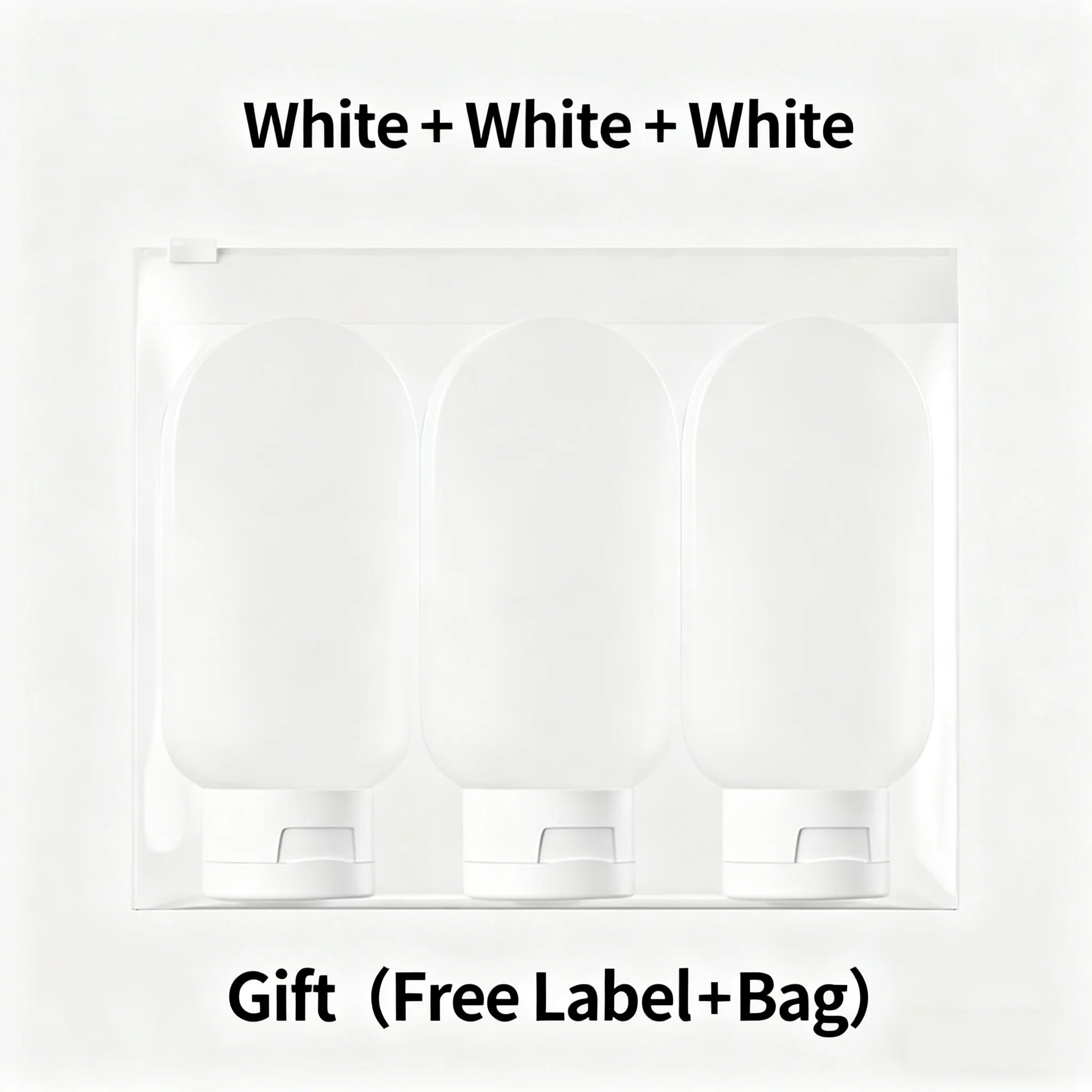 60ML Travel Bottles & Containers Small Mini Empty Plastic Squeeze Bottles for Travel Toiletries Shampoo with Storage Bag