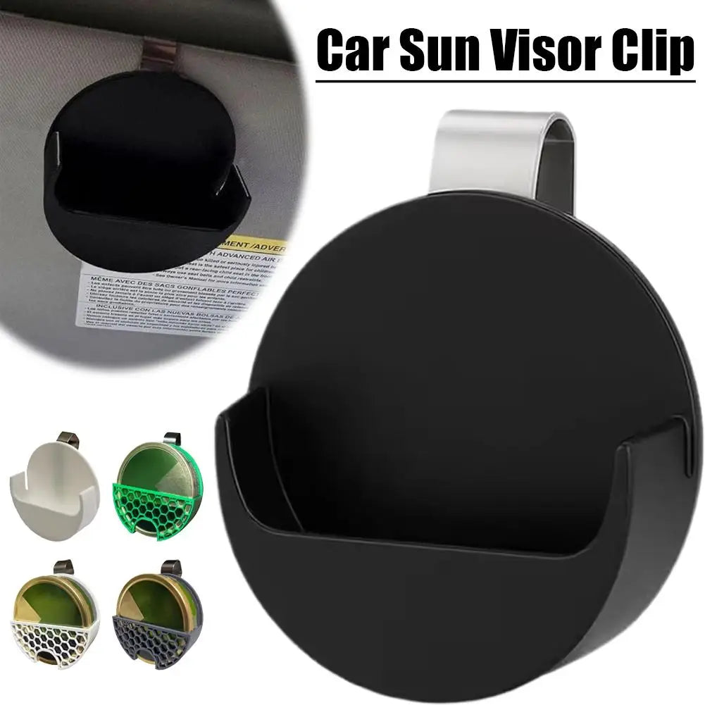 Plastic Car Visor Clip  For ZYN Cans Holder, most car visors Travel Dip Can Storage Box for All Vehicles