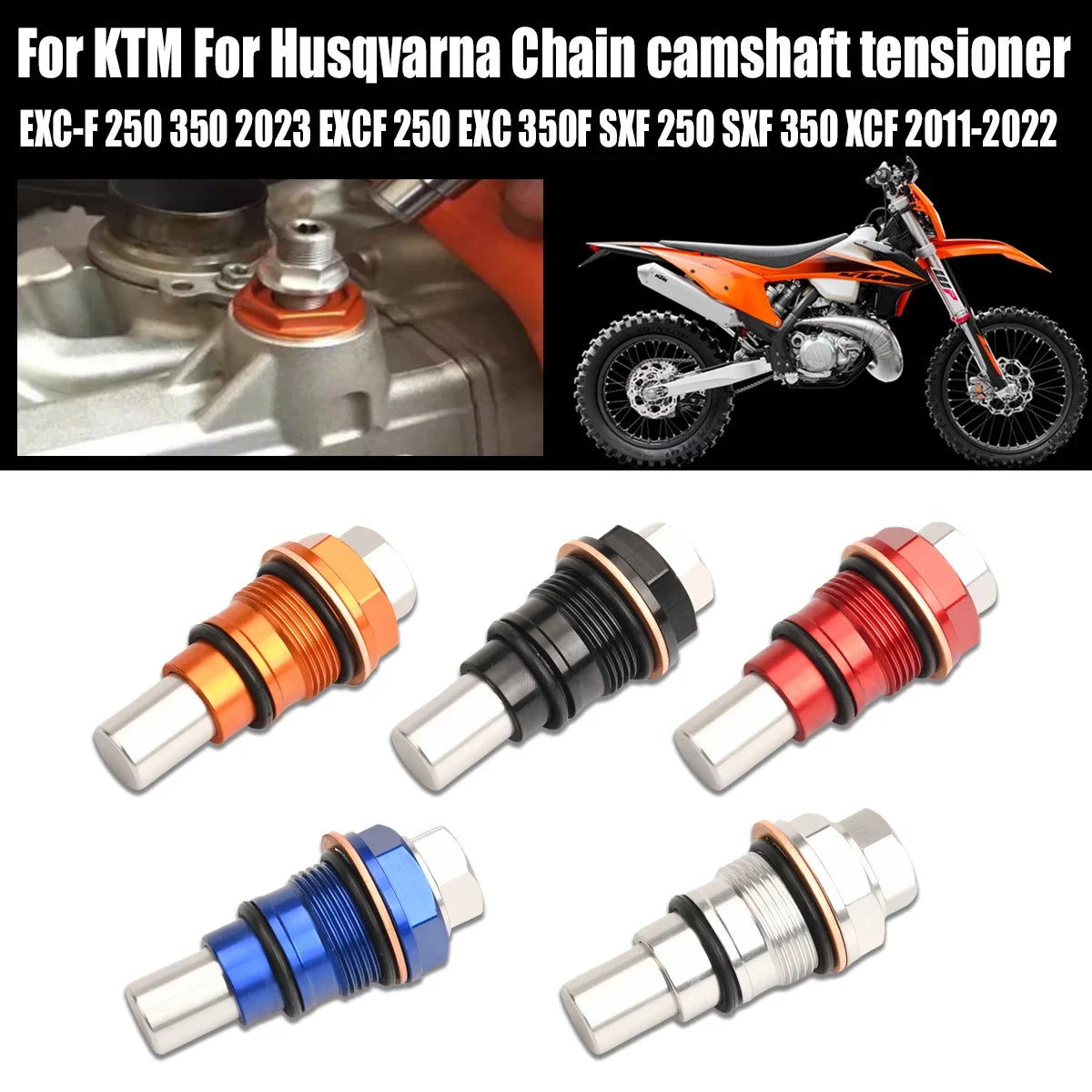 Chain Timing Cam Shaft Drive Tensioner For KTM EXC-F 250 350 2023 EXCF 250 EXC 350F SXF 250 SXF 350 XCF 2011-2022 350 FREERIDE