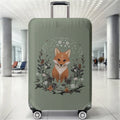 Forest garland fox sage green pattern luggage protection cover, suitable for 18-32 inch luggage covers, luggage handle gloves, t