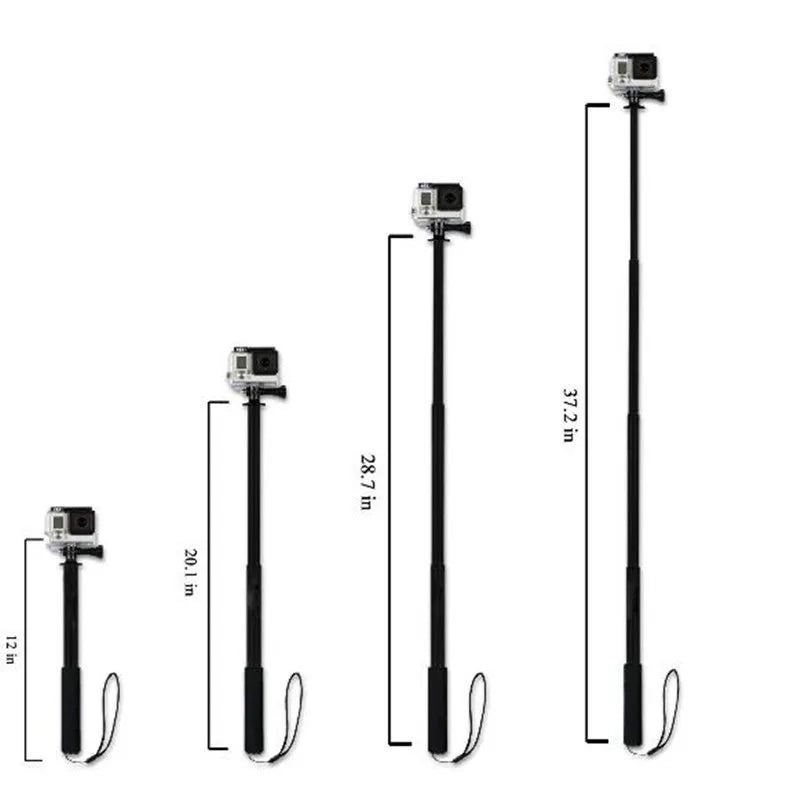 Monopod Selfie Stick for Gopro Stick Extendable Baton Selfie Waterproof Handheld Sticks Mount for GoPro Hero 13 5 Xiaoyi 4K DJI