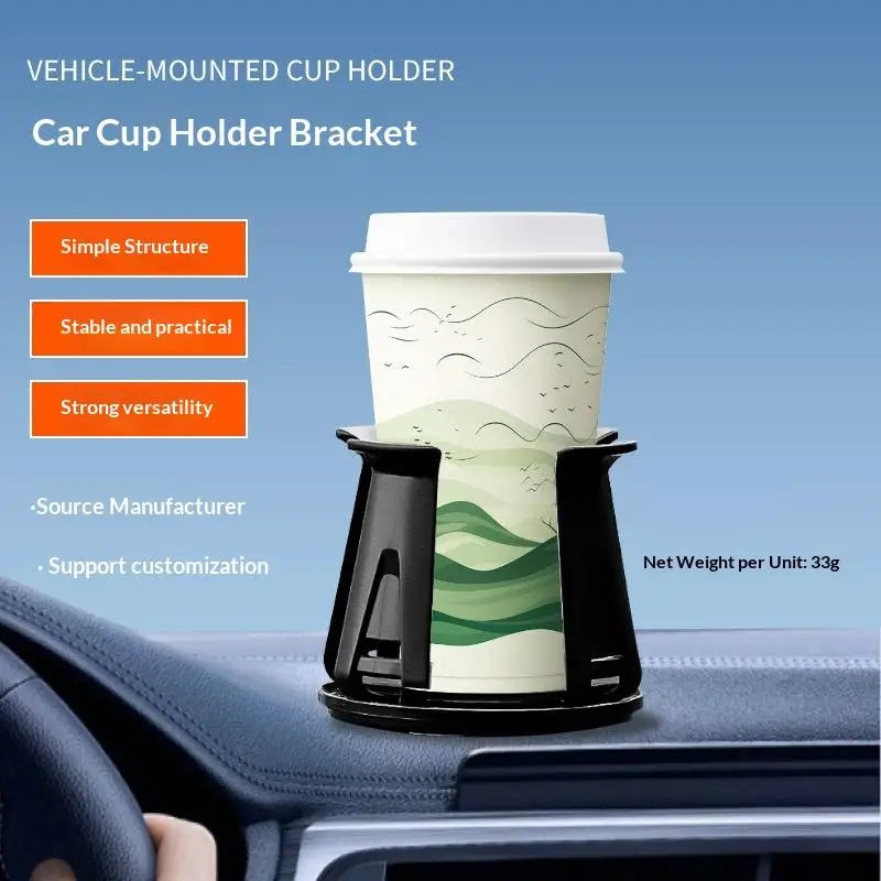 SU 1/2Pcs Car Beverage Holder Adhesive Cup Storage Rack Car Cup Bottle Holder Multifunction Drink Rack Auto Accessories Black