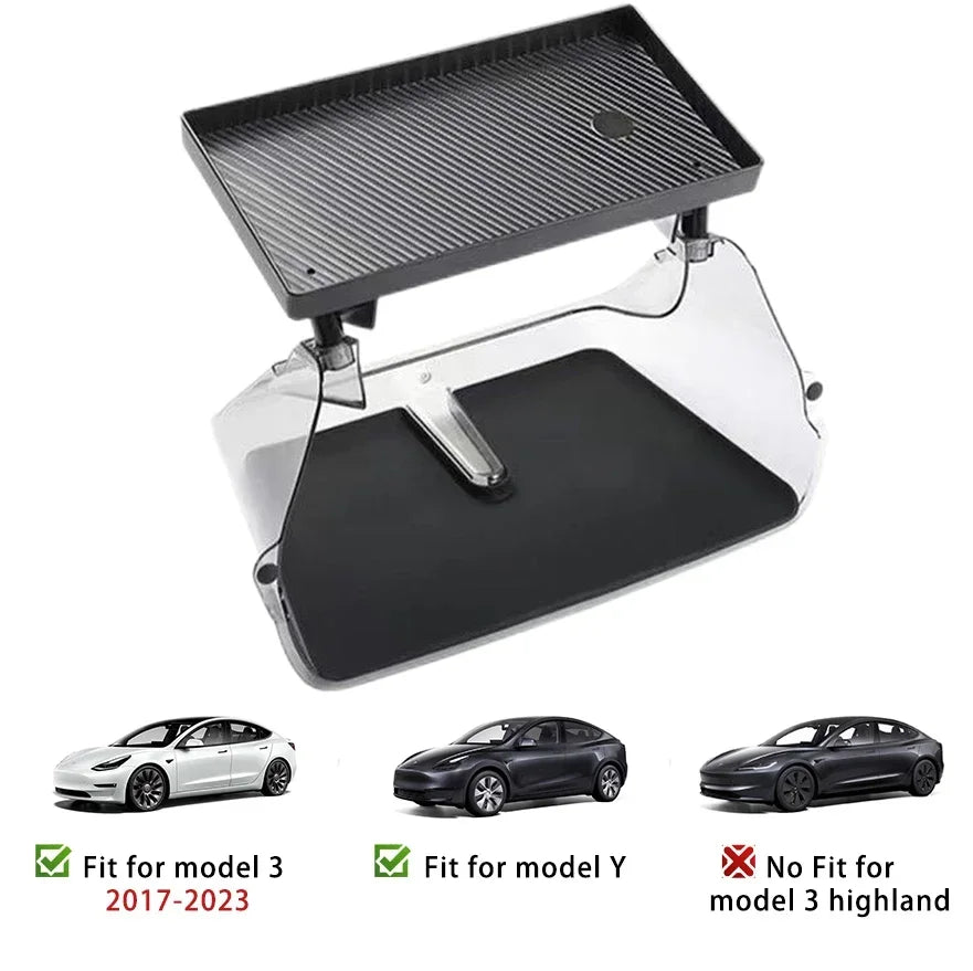 Center Console Organizer For Tesla Model Y Model 3 Highland/ Juniper 2019-2025  under screen storage box Behind Screen Storage