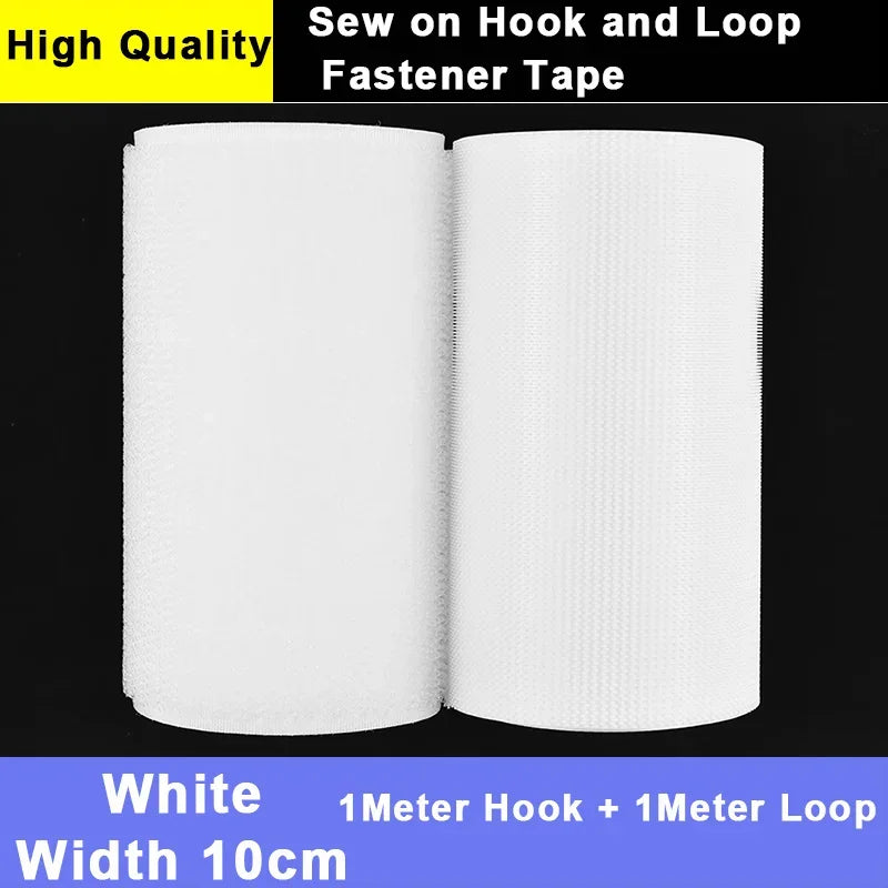1M Sew on Hook and Loop Fastener Tape Non Adhesive Super Soft Loop Fabric Tape for Crafts DIY Sewing 20/25/30/38/50/100mm Wide