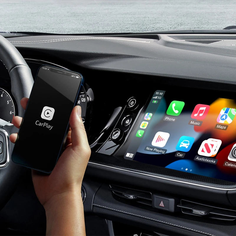 Lenovo 2 in 1 Wireless Android Auto Adapter Wireless CarPlay Dongle Car Intelligent Systems AI Smart Box For Car Wired CarPlay
