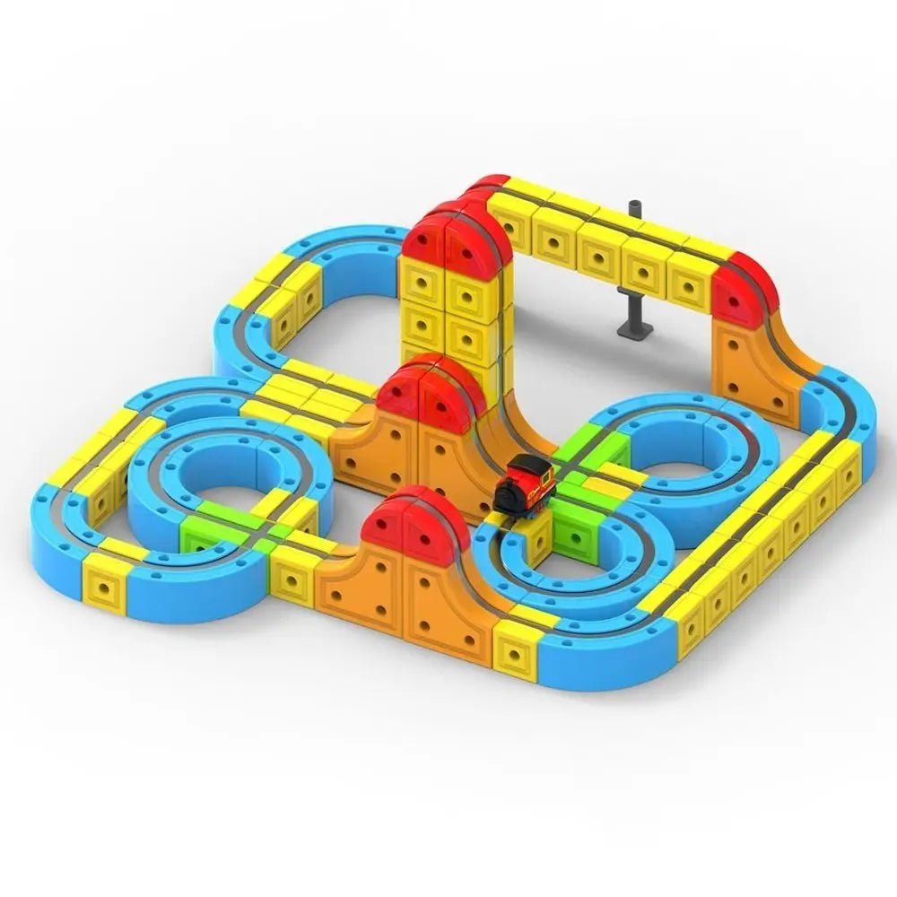 Fun Plastic Magnetic Tracks Train Smooth Steady Driving Intelligent Toy Railway Track Toys Small Train Kids Toy