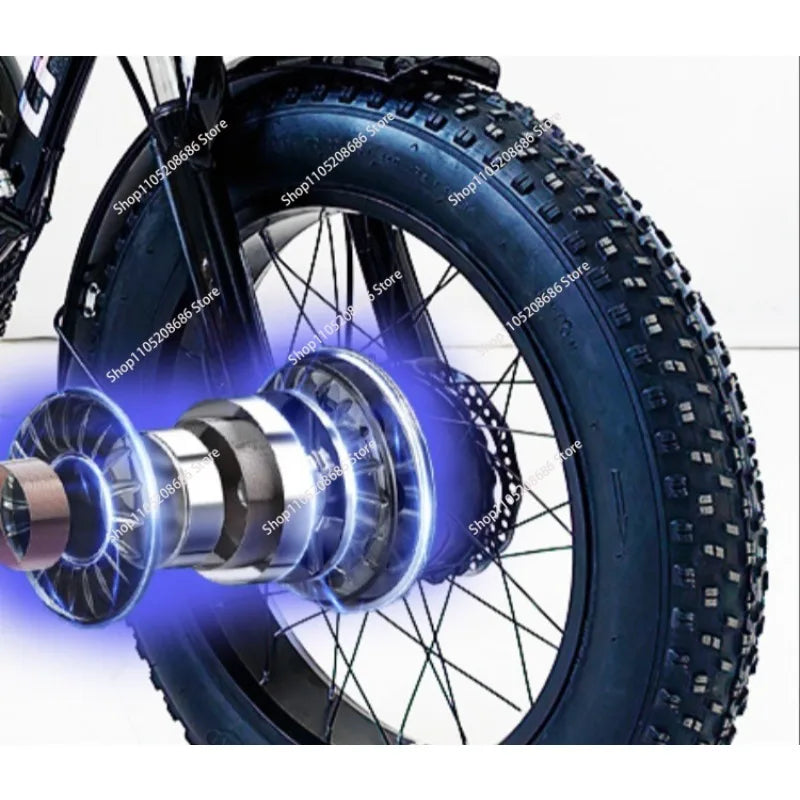 20 inch fat tire pedal tricycle snow lithium battery bike