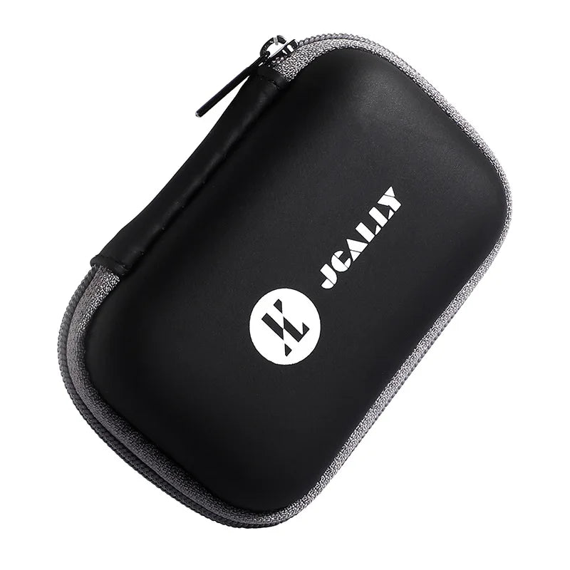 JCALLY Earphone Case Multifunctional Portable Storage Bag Charging Cable Keys U-Disk Carry Bag Coin Wallet EVA PU Storage Box