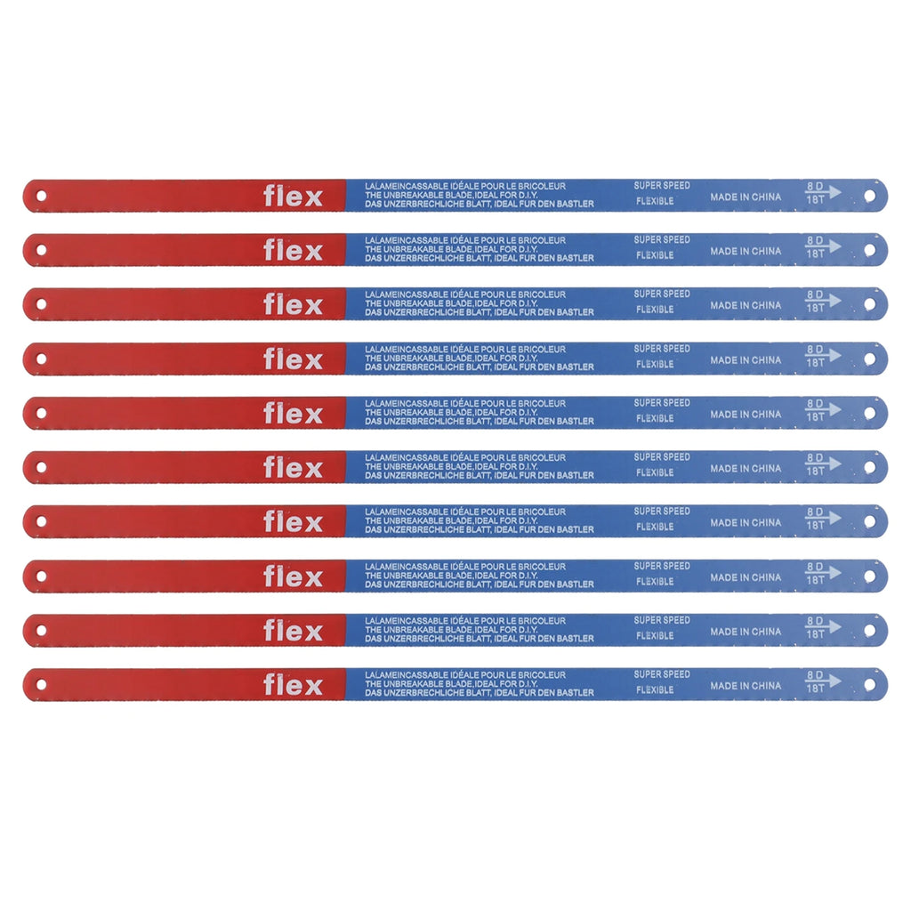 10PCS Hacksaw Blade 300mm Hand Saw Blades 14T/18T/24T Bi-Metal For Meat Wood Cut Flexible Steel Folding Saw Blades Cutting Tools