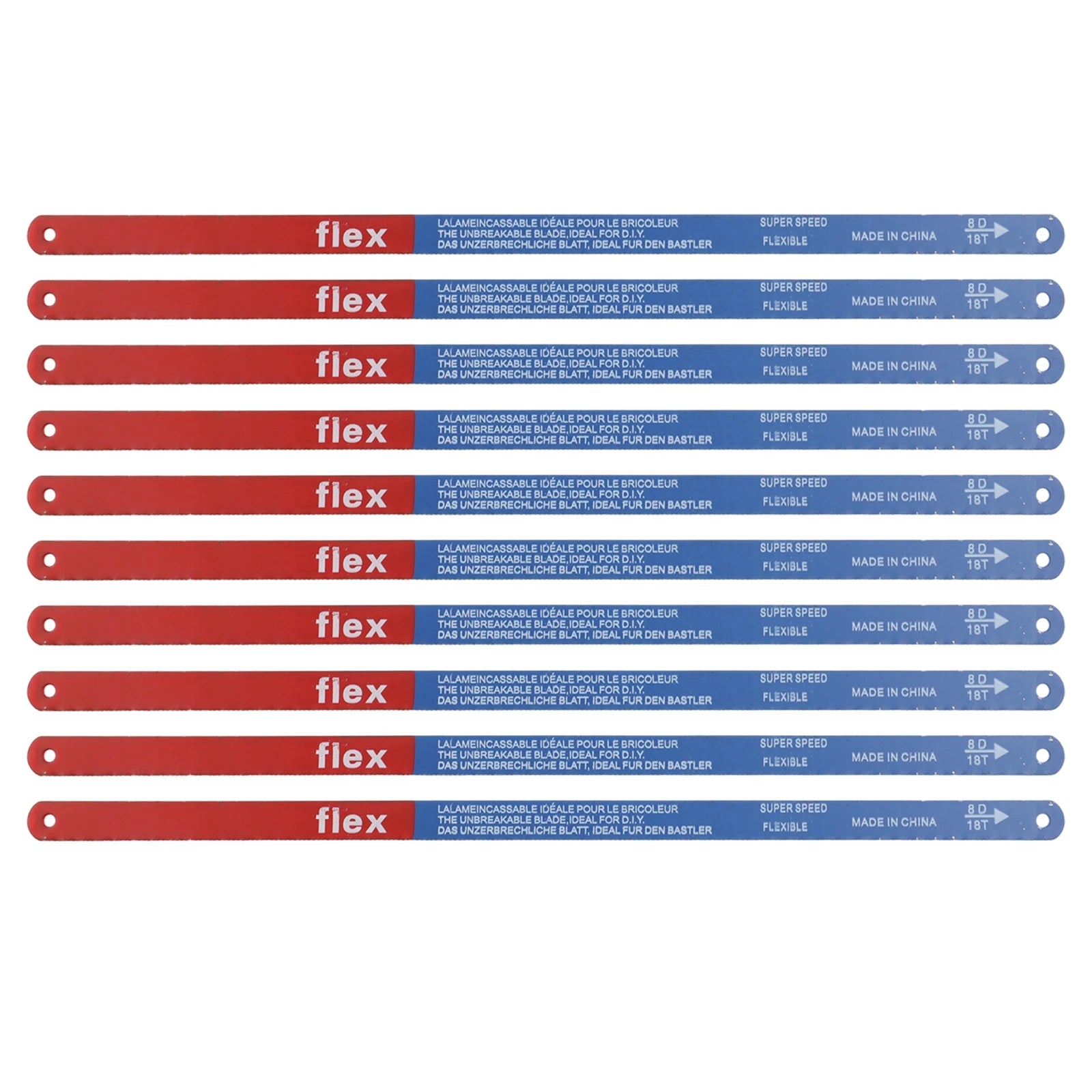 10PCS Hacksaw Blade 300mm Hand Saw Blades 14T/18T/24T Bi-Metal For Meat Wood Cut Flexible Steel Folding Saw Blades Cutting Tools