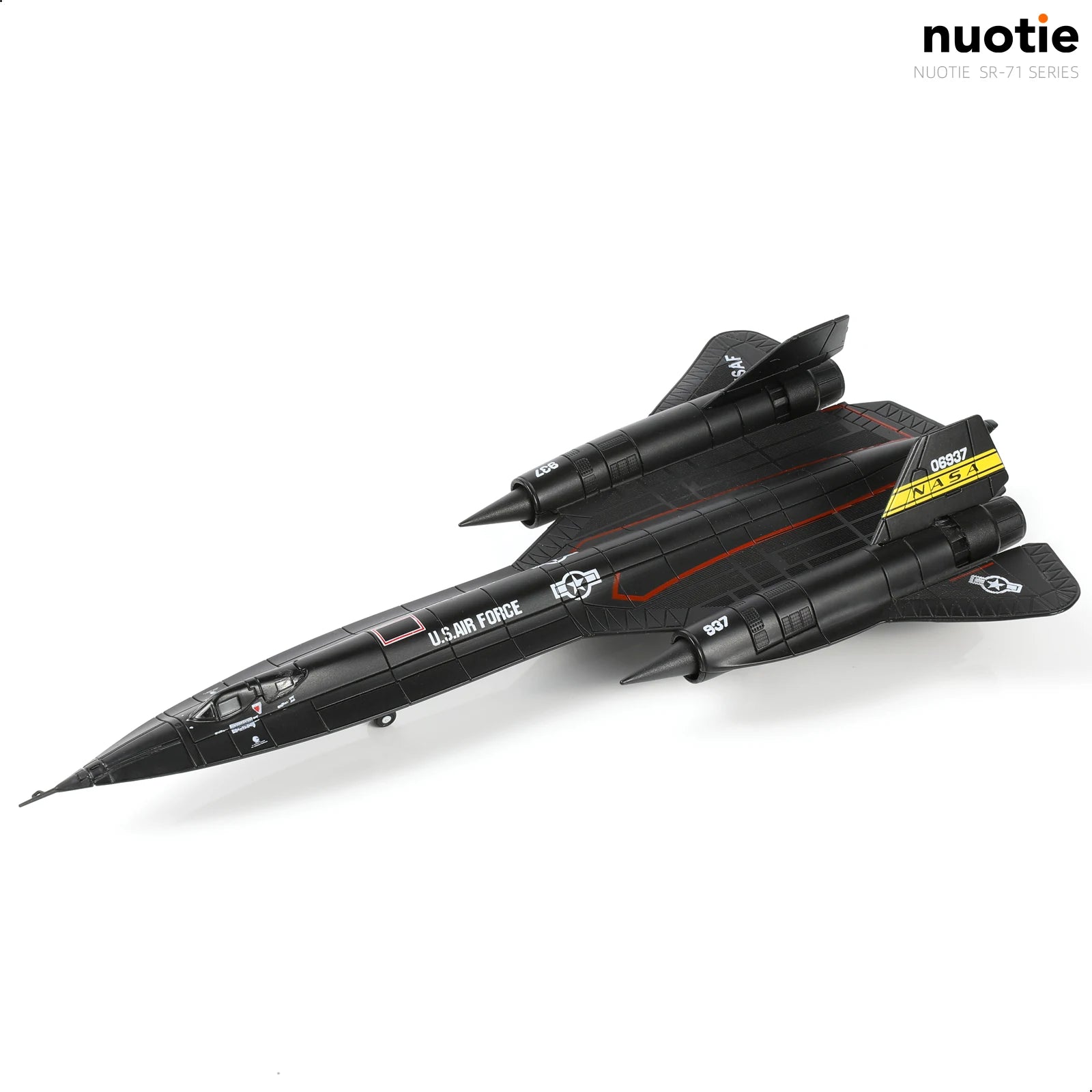 NUOTIE 1/144 SR-71 Blackbird Diecast Metal Pre-Build Military Aircraft Model Display Collection Gift