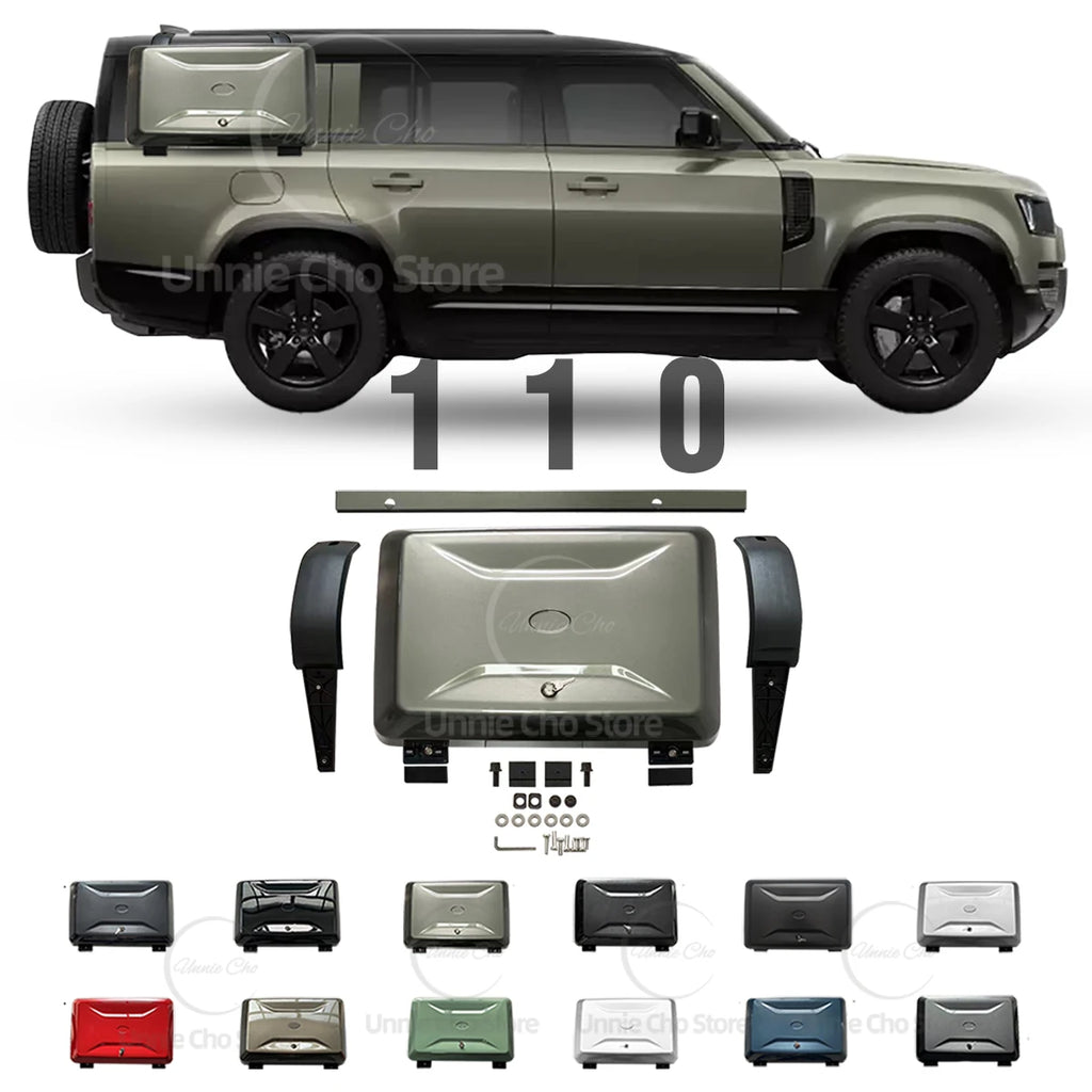 Side Toolbox Storage Box for Land Rover Defender 110 Exterior Accessories No Punching Roof Box Mounted Gear Carrier With Lock