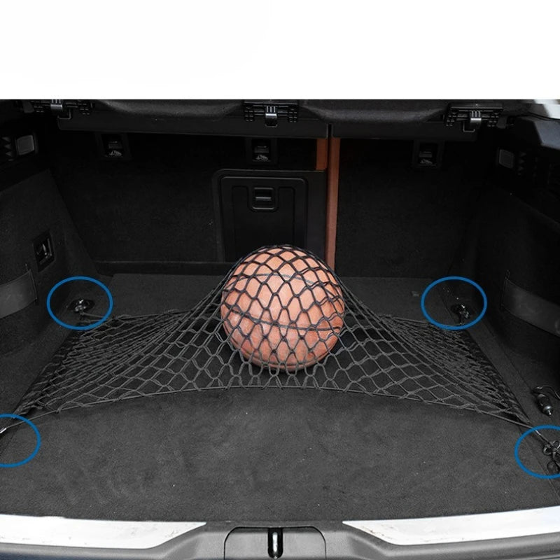 Universal Car Trunk Net Elastic Luggage Net Cargo Organizer Storage Nylon Mesh Nets Stretchable Car Interior Mesh Network Pocket