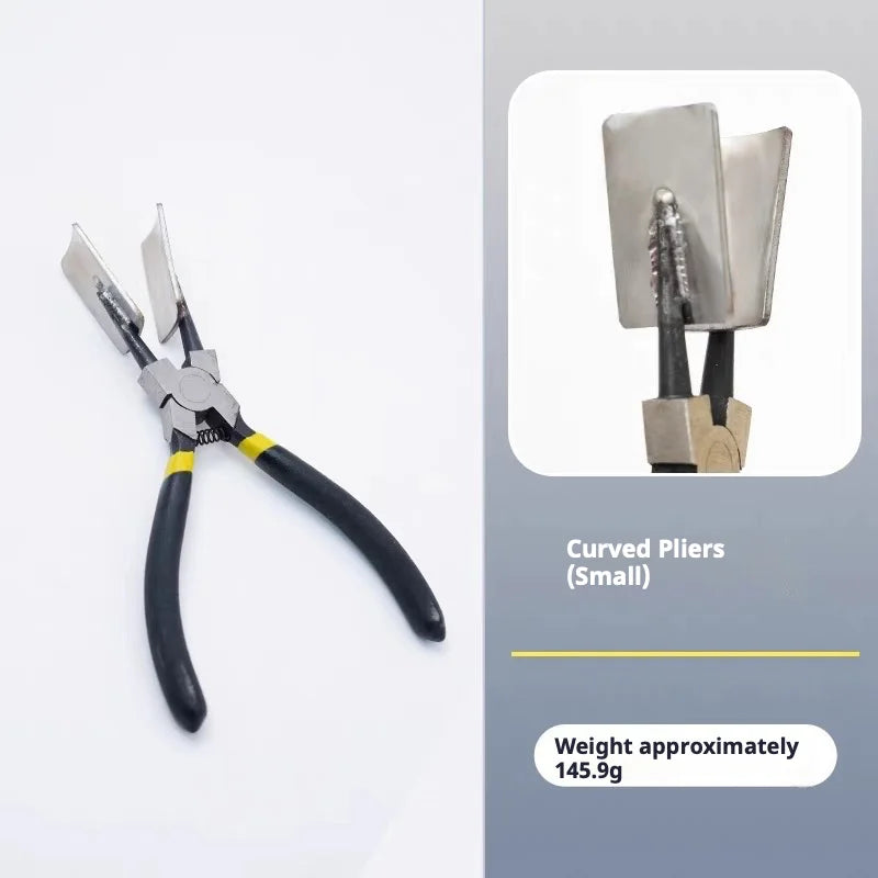 Glass Lampworking Pliers Flat Shaping Straight Pliers Handmade DIY Glass Blowing Craft Art Tool