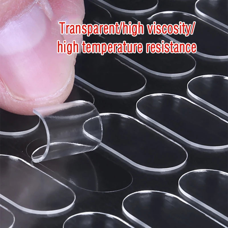 200/500pcs Clear Glue Oval Tape Double Sided Tape Adhesive Dots No Traces Doll Foot Fixed Sticker Waterproof DIY Crafts Fixing