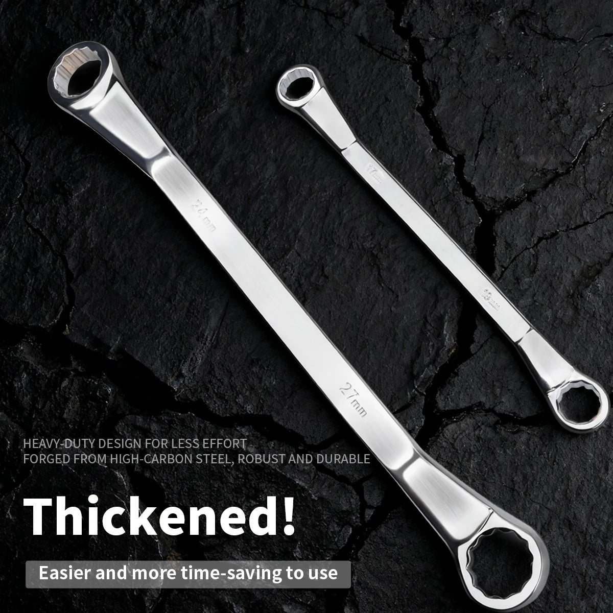 Multifunctional Double-ended Spanner Double Head Box End Wrench Heat Treated Hardened Offset Ring Spanner