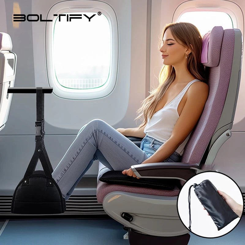 1Pcs Hot-Selling Portable Lazy Man Travel Footrest Adjustable Strap Foot Hammock Flight Bus Office Carry-on Feet Mat Accessories