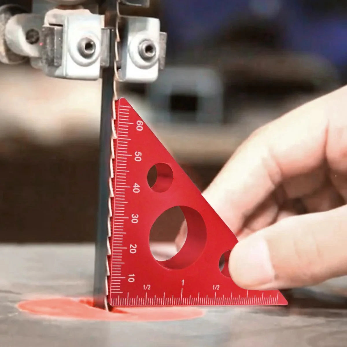 Aluminum Right Angle Ruler Woodworking Ruler Triangle Ruler Scales Machinist Carpenter's Square Height Measuring Tools Gauge