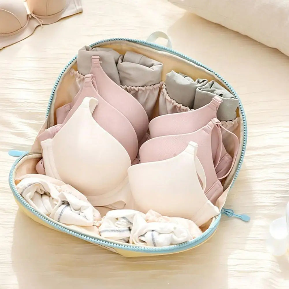 Portable Travel Underwear Storage Bag Foldable Bra Lingerie Organizer Pouch Multi-compartment Waterproof Intimates Wash Bag