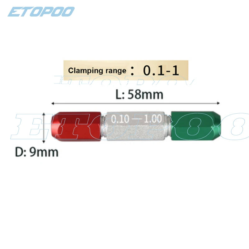 1pcs 0.1-0.49mm 0.5-5.99mm 6-9.99mm 20.0mm Cylindrical Pin Gauge Smooth Plug Gauge Hole Gauge Handle Step Pin Gage Holder Tools